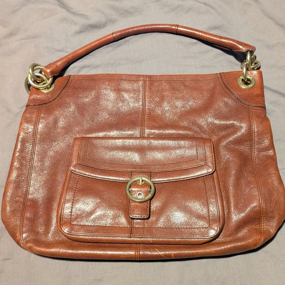 Coach Handbags - Leather Shoulder Bag in Brown